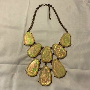Yellow Prism Stone Statement Necklace